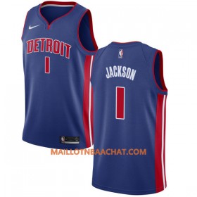 Maillot NBA Detroit Pistons Reggie Jackson 1 Nike 2017-18 Bleu Swingman - Homme